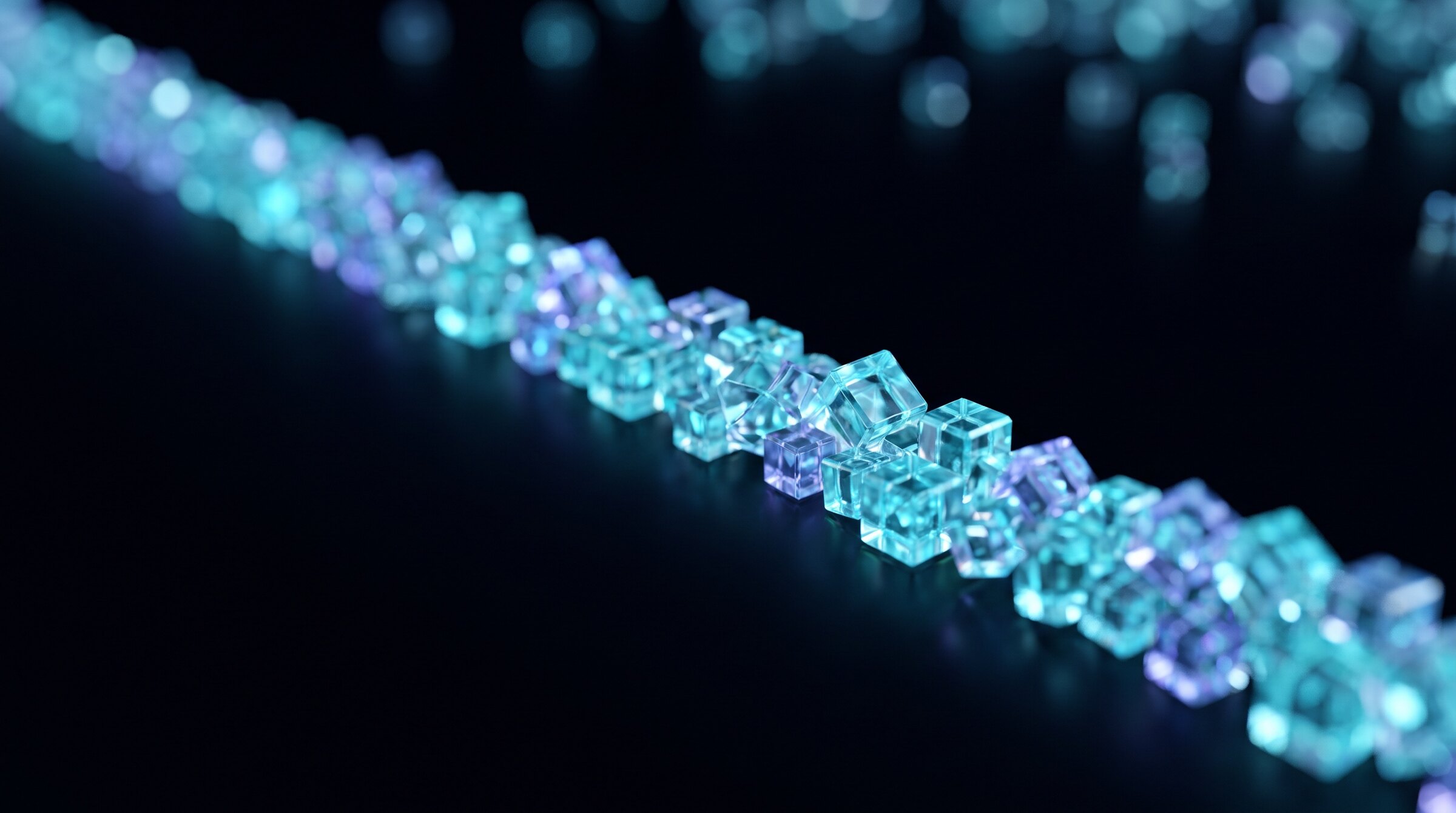 A crystalline ribbon of bits